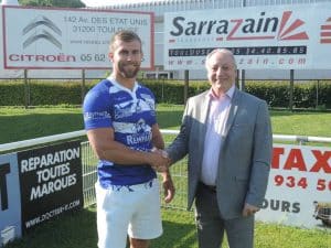 Rhys Curran avec le Président SARRAZAIN ©TO XIII