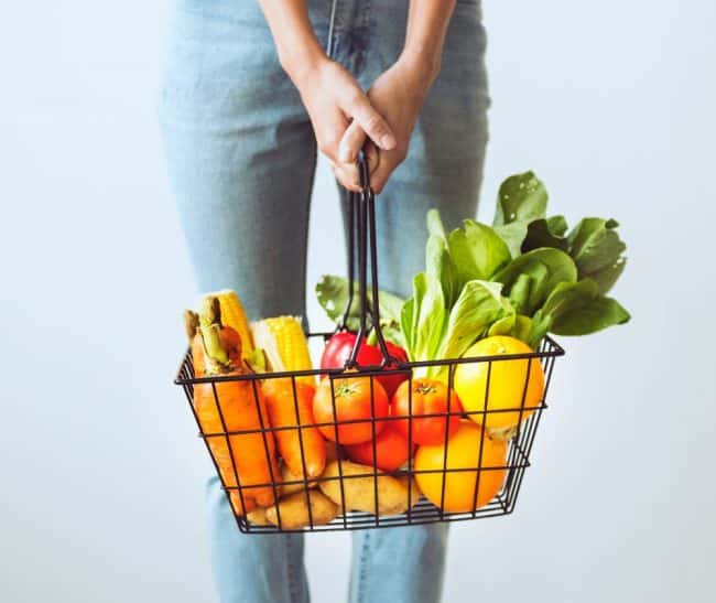 Légumes dans un panier