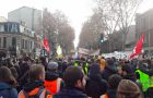 Cheminots manif gilets jaunes Toulouse