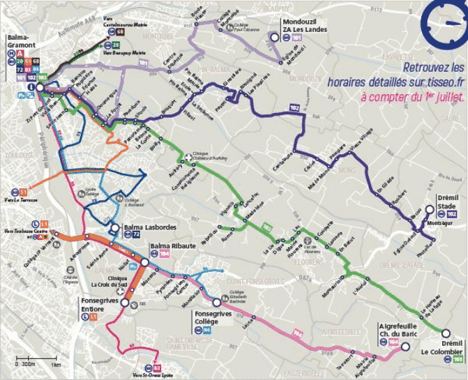 tisséo plan nouvelles lignes bus