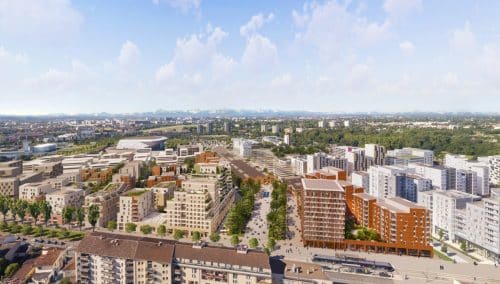 Vue aérienne de la Cartoucherie à Toulouse