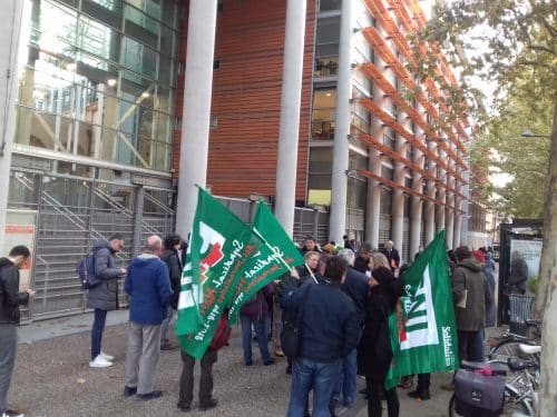 soutien à Guillaume Bernard palais de justice de Toulouse 15-11-2019