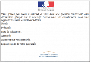 Formulaire impôt