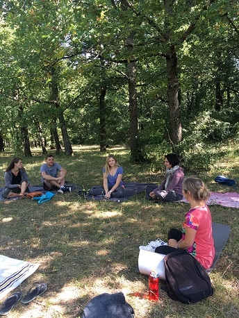 Atelier de méditation réalisée en septembre 2019 ©Sonia Baesberg