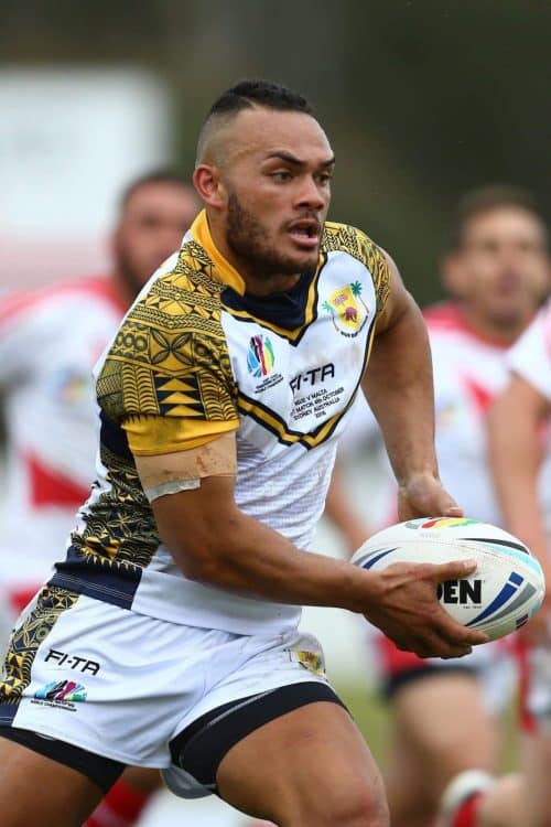 La nouvelle recrue Latrell SCHAUMKEL en action avec Niue ©Niue Rugby League