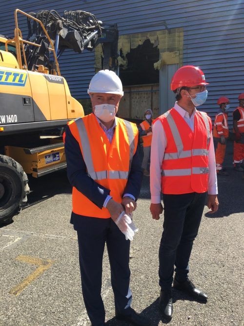 Jean-Luc Moudenc a lancé le chantier de déconstruction de l'ancien Parc des expositions de Toulouse @ PS