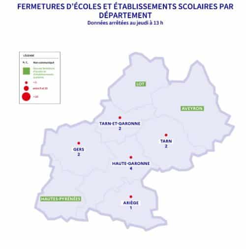 Covid 19 Toulouse etablissements scolaires