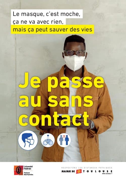 La Mairie de Toulouse et l'Université fédérale Toulouse Midi-Pyrénées lance une campagne de sensibilisation sur le coronavirus à l'intention des étudiants ©Mairie de Toulouse