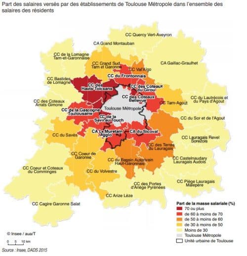 Salaires Toulouse métropole