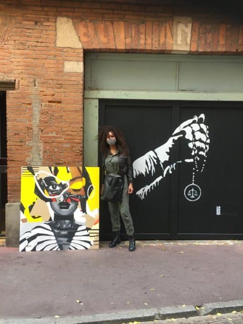 Les toiles que dépose l'artiste Ankor dans les rues de Toulouse rencontrent un vrai succès ©Ankor