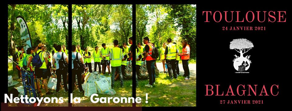 L'association Champ d'actions organise des opérations de ramassage de déchets au bord de la Garonne ©ChampD'Actions