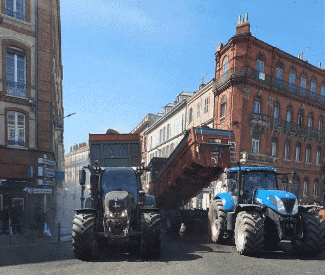 Fumier manifestation agriculteurs Toulouse