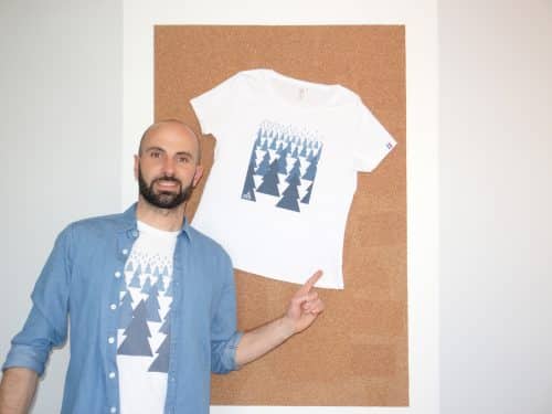 Yoann Corbière et son tee-shirt en coton biologique. ©LesPériades