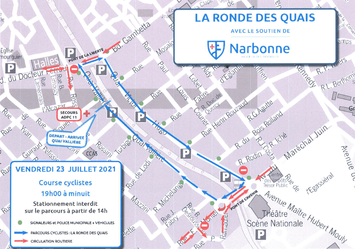 course cycliste Narbonne Ronde des quais