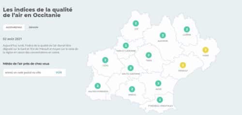 qualité air Gard Atmo Occitanie