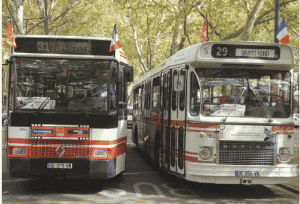 À l’occasion des Journées européennes du patrimoine, Tisséo propose un voyage dans le passé à bord de deux bus des années 70 et 80 qui circuleront dans la ville de Toulouse. - crédit Edouard Janssen, ASPTUIT