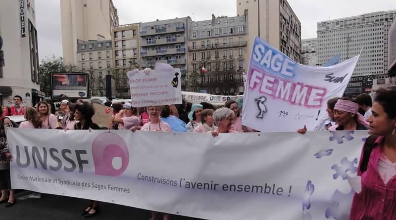 S'estimant déconsidérées, mal payées et trop peu nombreuses, les sages-femmes sont en grève, ce 7 octobre, à Toulouse et dans toute la France @UNSSF