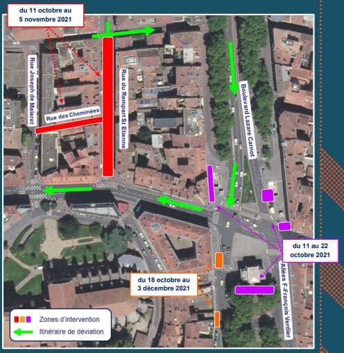 travaux toulouse françois verdier déviation