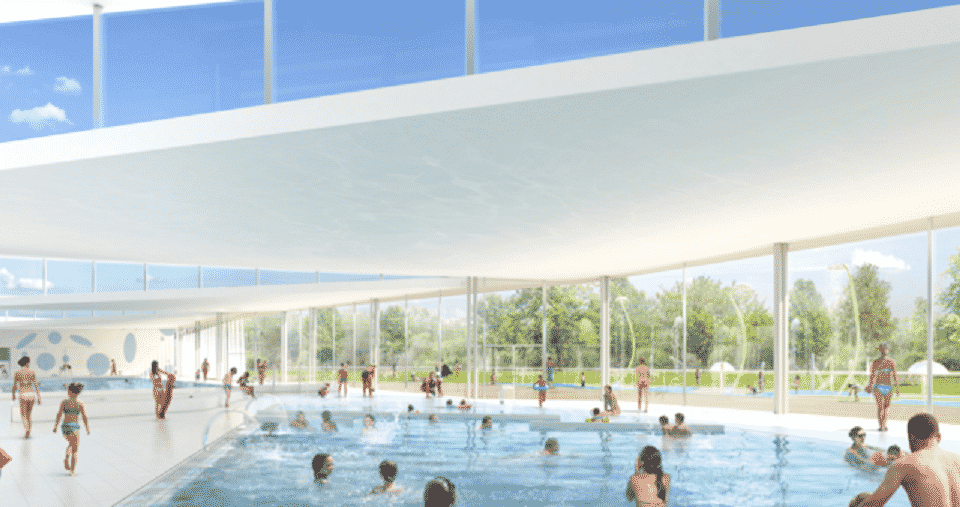 Bassins, jeux d'eau, sauna, plages... un grand centre aquatique est en construction à Castelsarrasin, dans le Tarn-et-Garonne @TerresDeConfluences