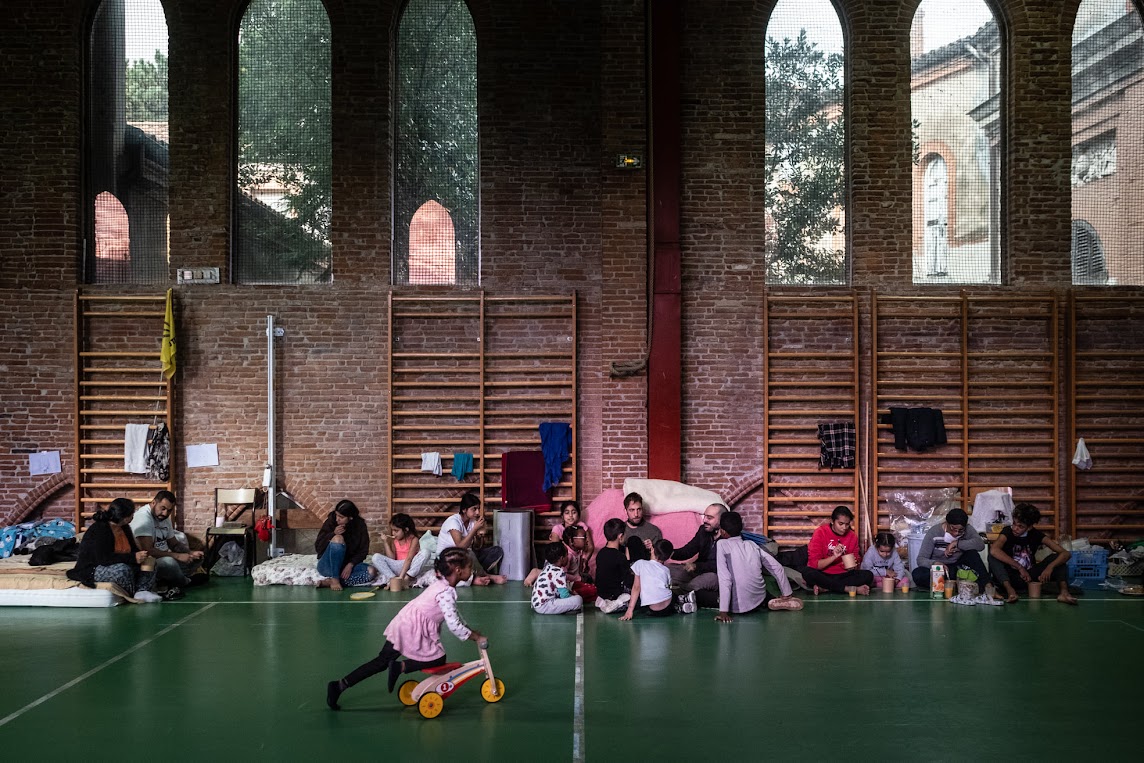 sans-abri gymnase Toulouse