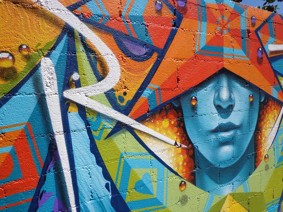 Graffiti street art urbain