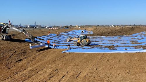 GeoClean aquatextile aéroport Toulouse-Francazal eaux pluviales