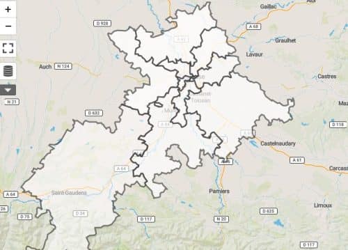 carte circonscription haute garonne