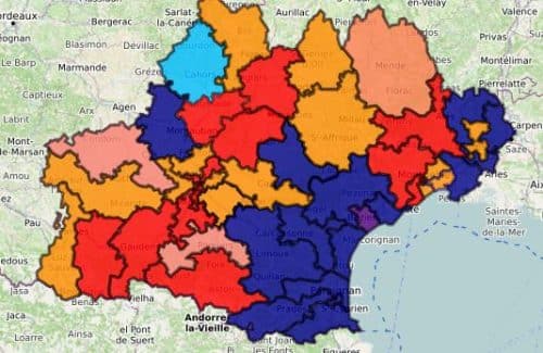 carte résultats législatives Occitanie