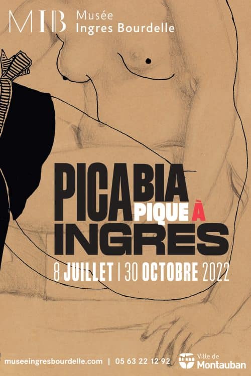 Affiche de l'exposition Picabia pique à Ingres, au musée Ingres Bourdelle de Montauban