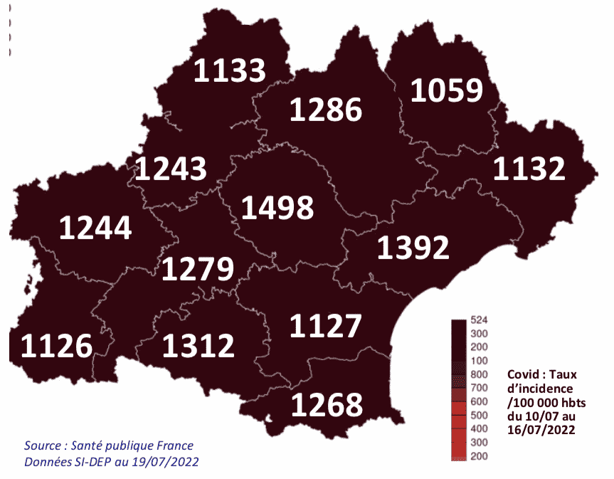 contaminations Covid Occitanie