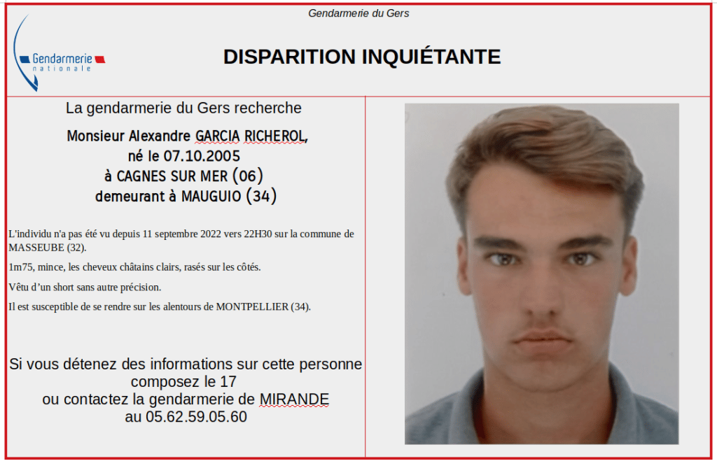 disparition gers