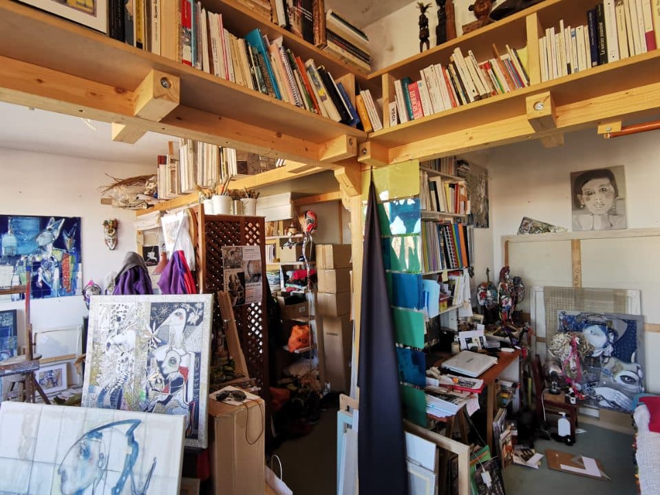 Among the possible visits, the studio of Elisabeth Lombard ©Les Arts en promenade