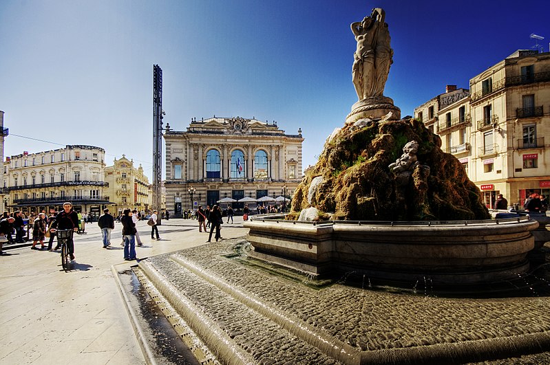 Montpellier place Comédie candidature capitale Européenne de la culture