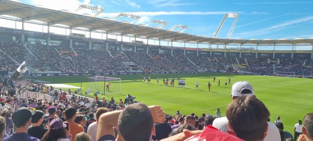 TFC Montpellier vu depuis la tribune Brice Taton Stadium Toulouse