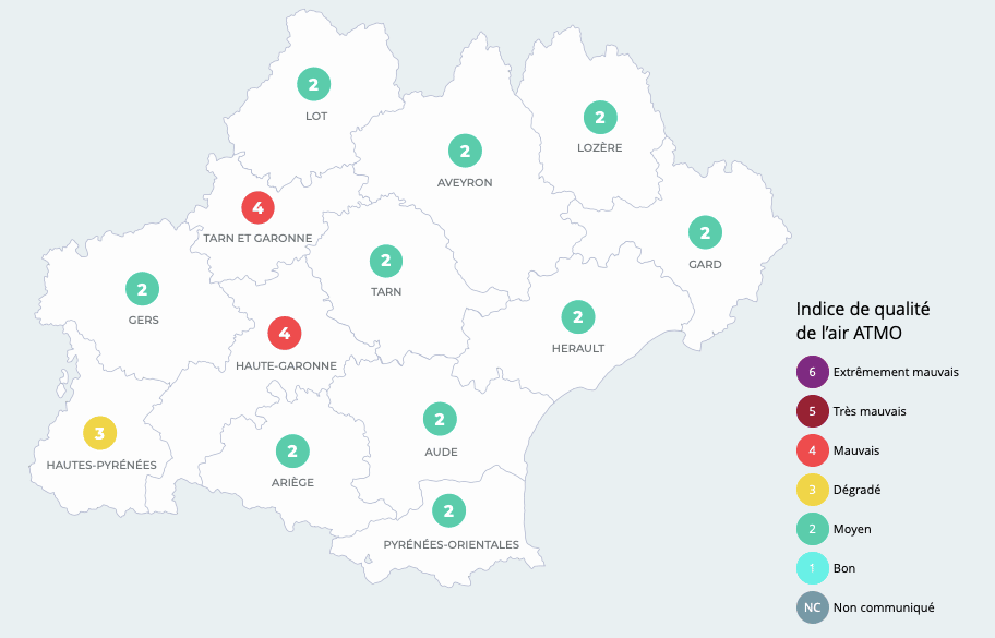 qualité air Haute-Garonne Tarn-et-Garonne