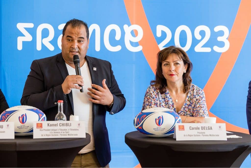Kamel Chibli Carole Delga coupe du monde rugby 2023 