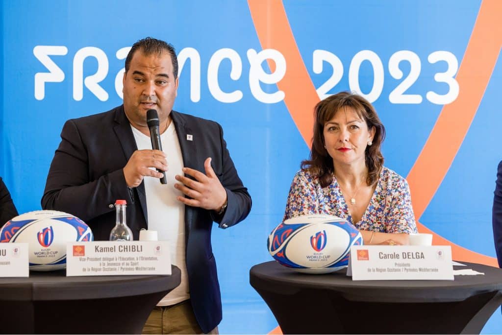 Kamel Chibli Carole Delga coupe du monde rugby 2023