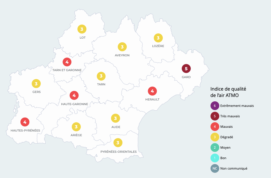 alerte pollution Gard air