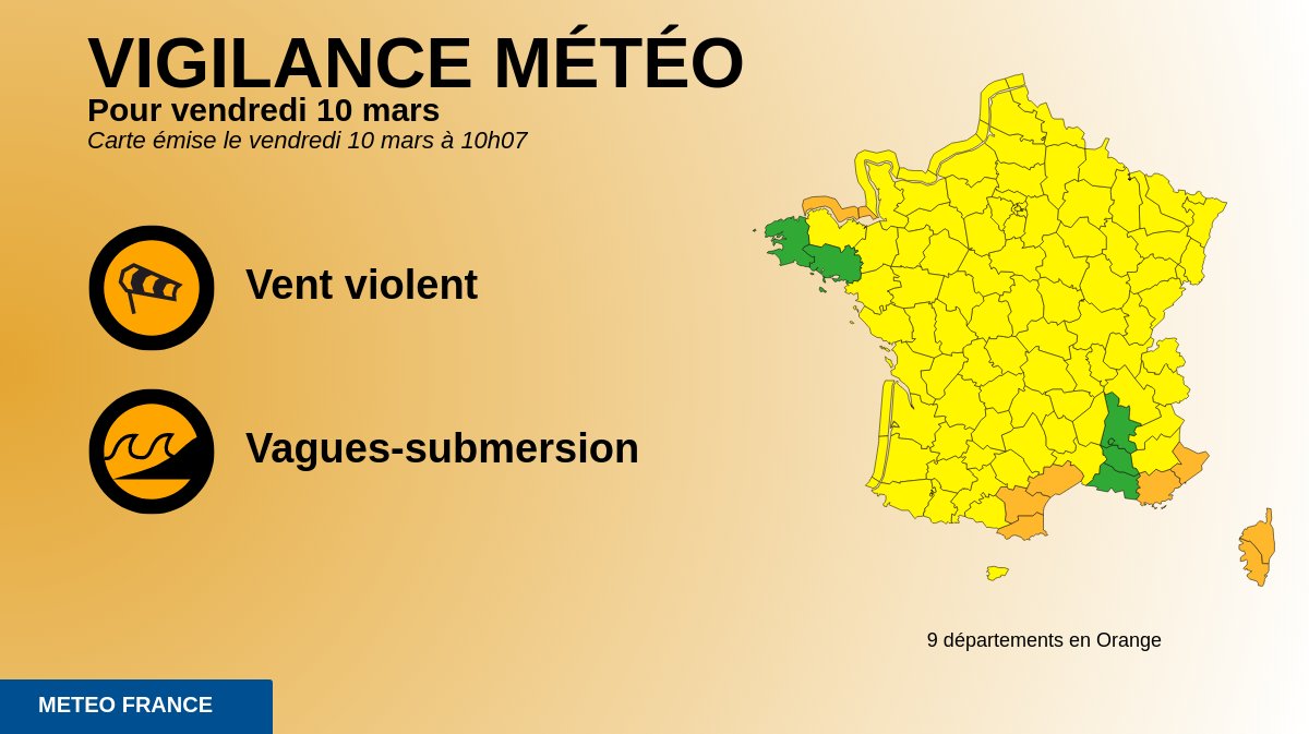 Vos prévisions météo pour ce vendredi 12 février : vigilance