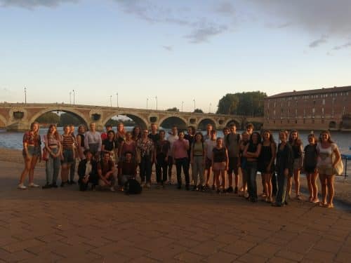 Étudiants internationaux en Erasmus pendant une visite de Toulouse (crédit : ESN Toulouse).