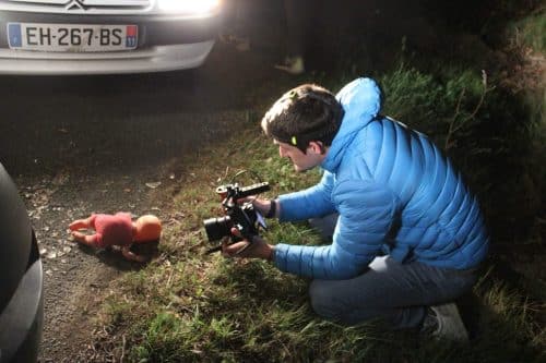 Tommy Audouy en plein tournage