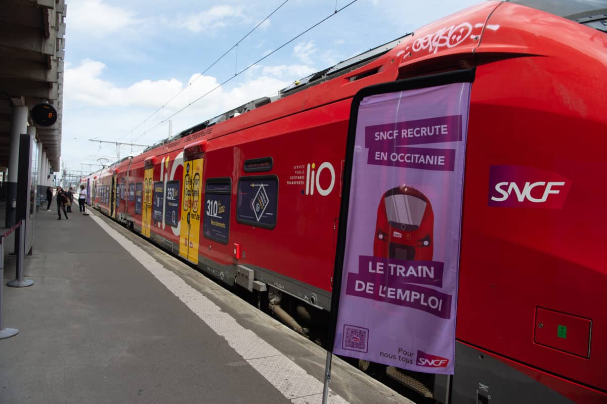 Le train de l’emploi s’arrêtera en gare de Toulouse-Matabiau le jeudi 22 mai entre 11h et 15h. La SNCF propose 120 postes en Occitanie.