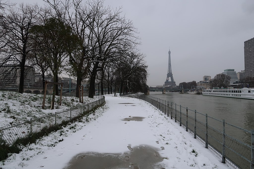 La région Île-de-France en vigilance jaune neige et verglas