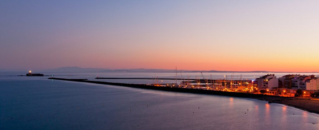 coucher de soleil au cap d'agde 