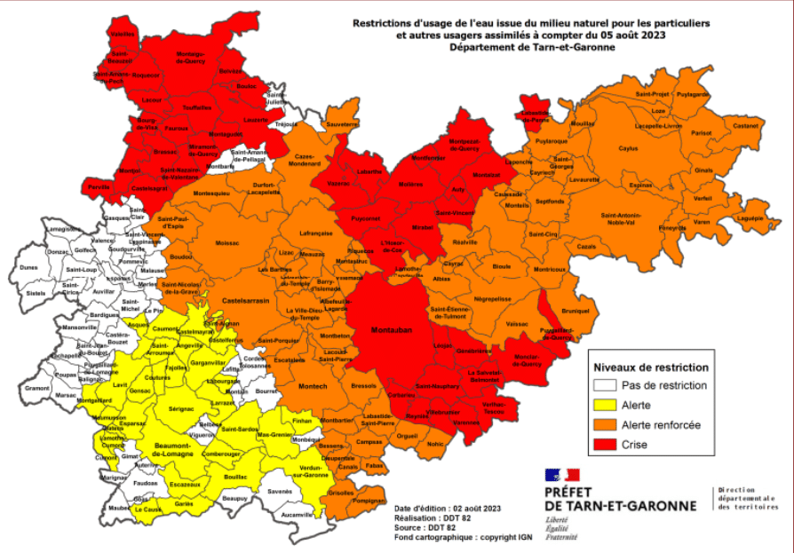 restriction eau tarn garonne