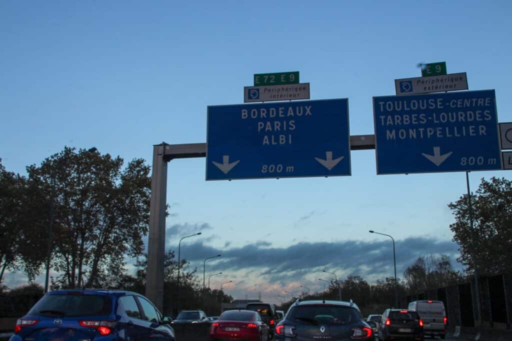Trafic saturé bouchons Toulouse