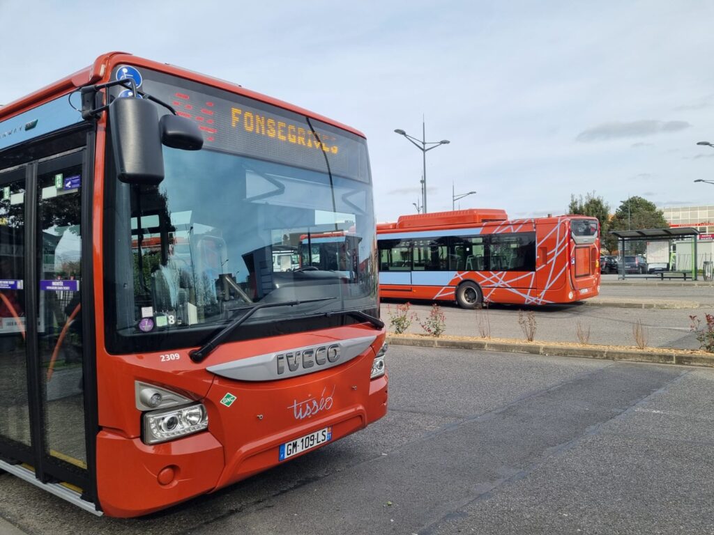 Manifestation Toulouse circulation bus