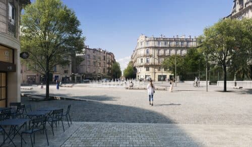 Place Martyrs Montpellier_ vue Arc de Triomphe