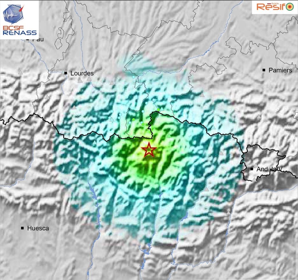 Un tremblement de terre a secoué les Pyrénées cette nuit