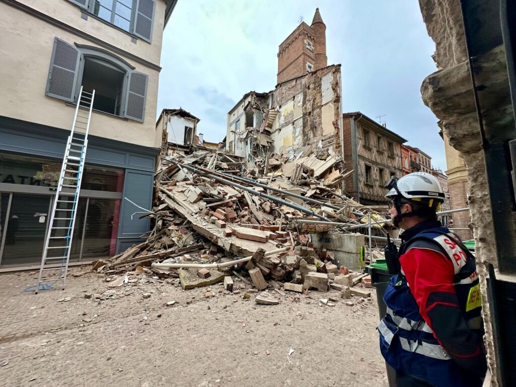 bâtiment effondré Toulouse commerçants